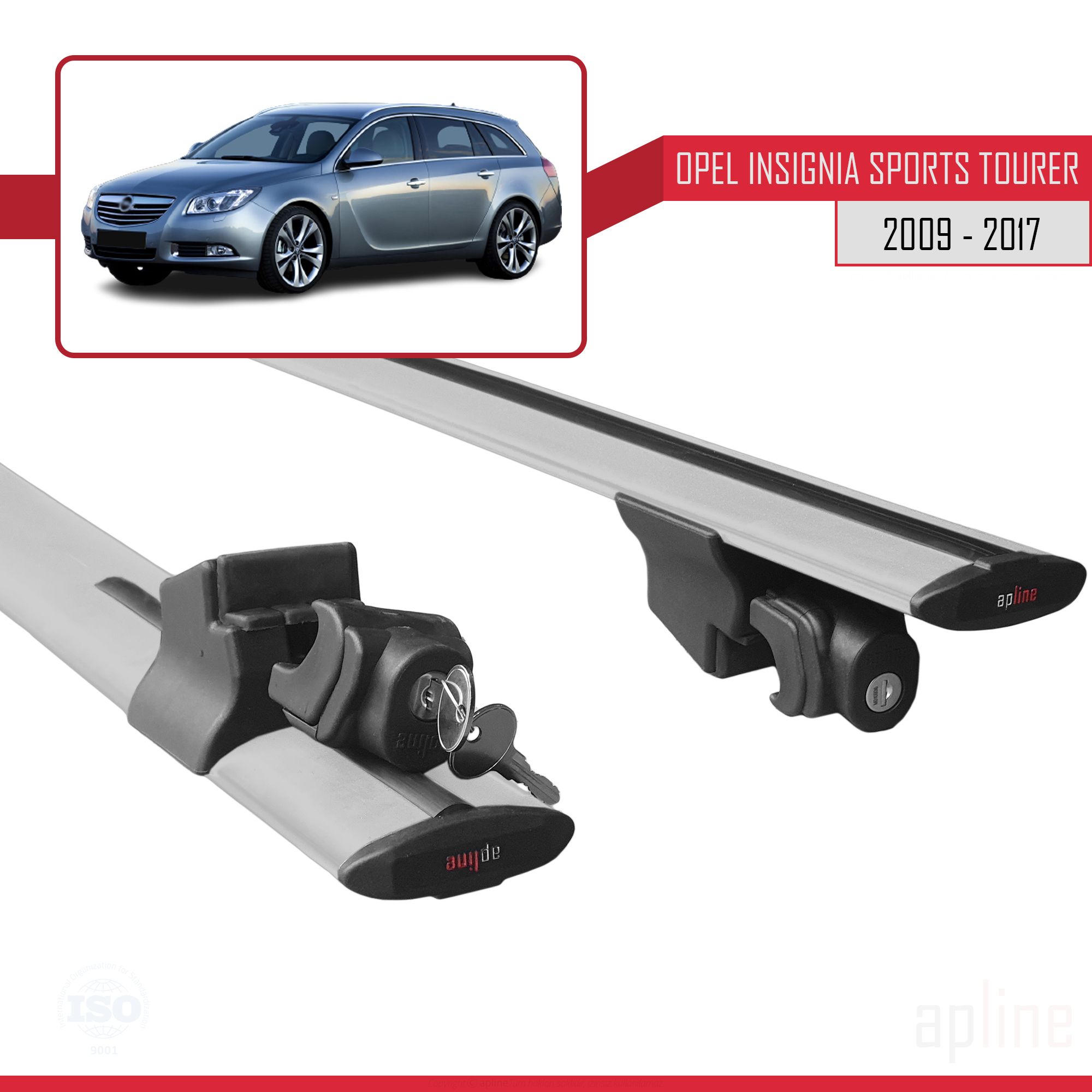 Opel Insignia (G09) ST 2008-2017 Arası ile Uyumlu HOOK Model Ara Atkı Tavan Barı Gri 2 Adet - Görsel 5
