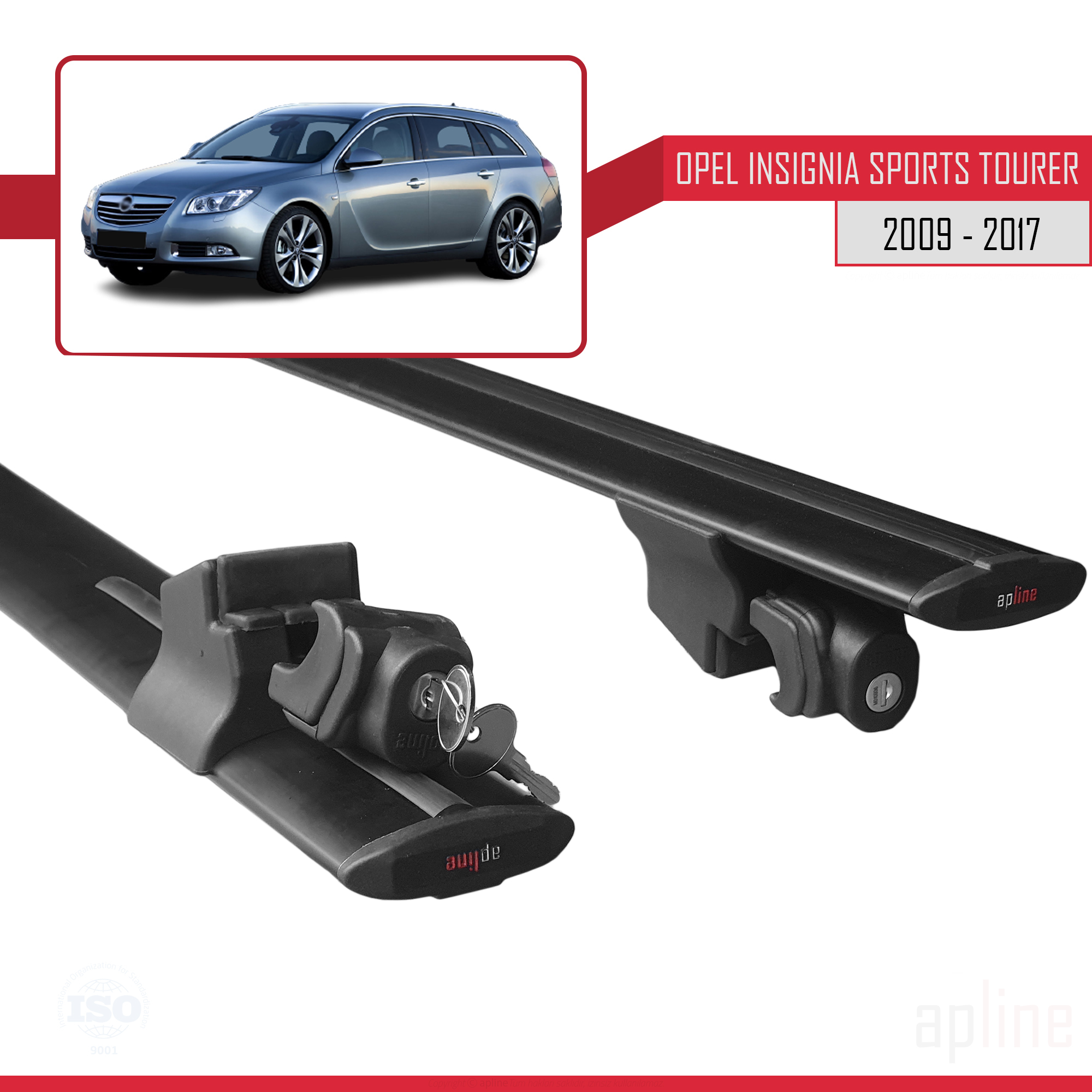 Opel Insignia (G09) ST 2008-2017 Arası ile Uyumlu HOOK Model Ara Atkı Tavan Barı Siyah 2 Adet - Görsel 5
