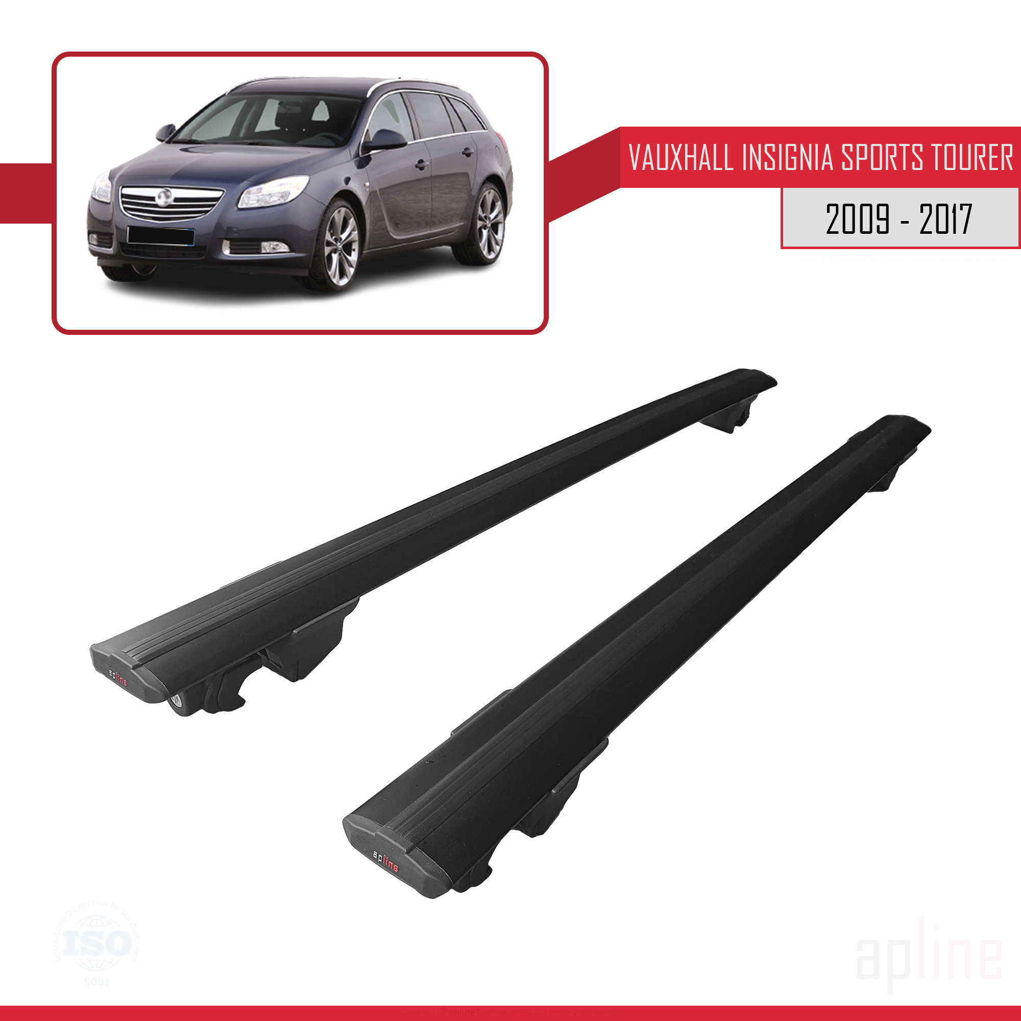 Opel Insignia (G09) ST 2008-2017 Arası ile Uyumlu HOOK Model Ara Atkı Tavan Barı Siyah 2 Adet - Görsel 4