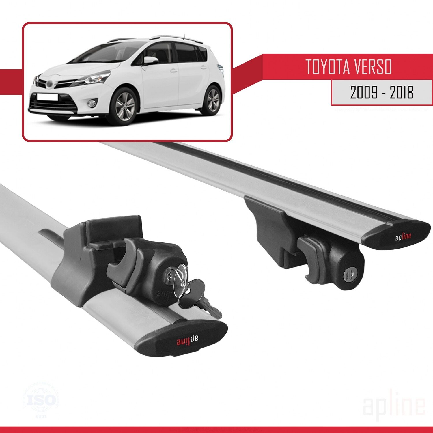 Toyota Verso (AR20) 2009-2018 Arası ile Uyumlu HOOK Model Ara Atkı Tavan Barı Gri 2 Adet - Görsel 5