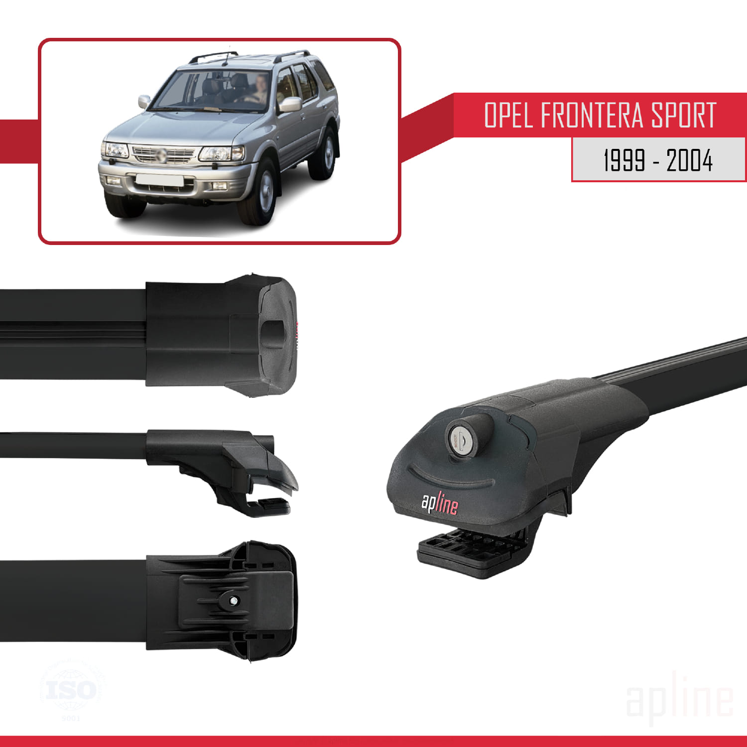 Opel Frontera Sport 2 1999-2004 Arası ile Uyumlu ACE-1 Model Ara Atkı Tavan Barı Siyah 2 Adet - Görsel 3