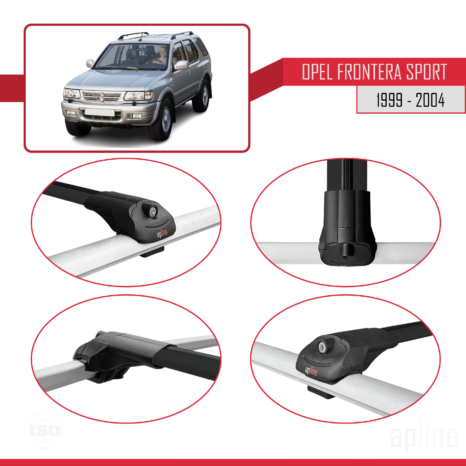 Opel Frontera Sport 2 1999-2004 Arası ile Uyumlu ACE-1 Model Ara Atkı Tavan Barı Siyah 2 Adet - Görsel 4