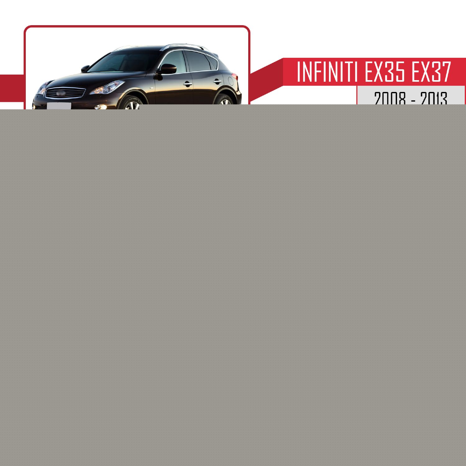 Infiniti EX35 EX37 (J50) 2007-2013 Arası ile Uyumlu FLY Model Ara Atkı Tavan Barı Gri 3 Adet - Görsel 3