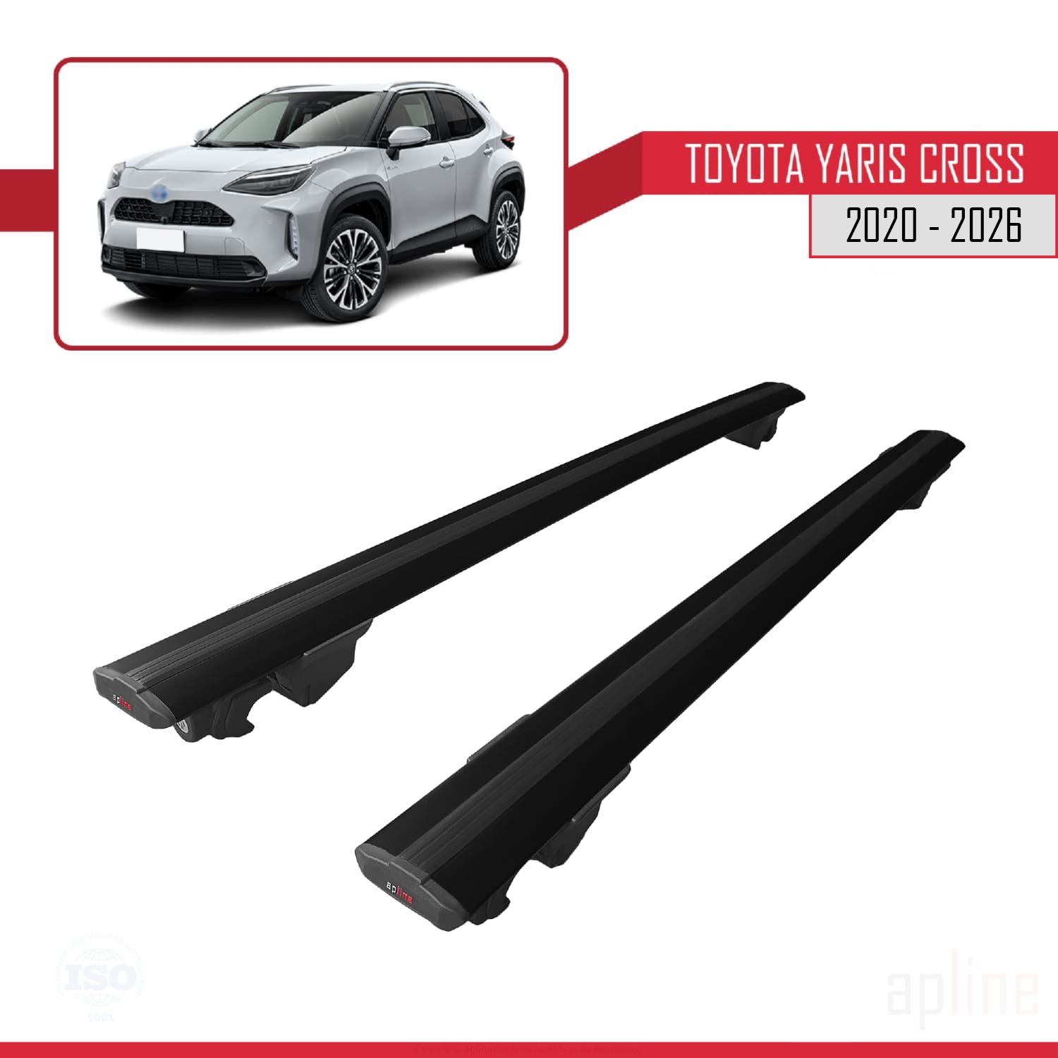 Toyota Yaris Cross (XP210) 2020-2022 Arası ile Uyumlu HOOK Model Ara Atkı Tavan Barı Siyah 2 Adet - Görsel 4
