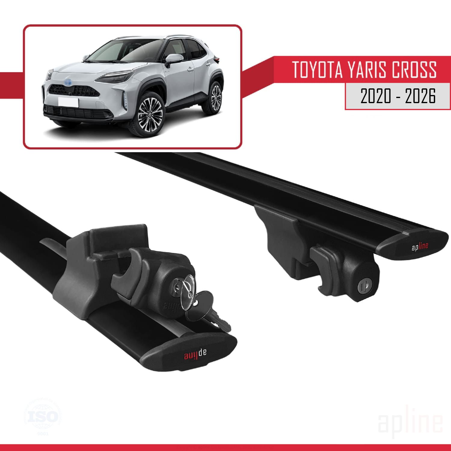 Toyota Yaris Cross (XP210) 2020-2022 Arası ile Uyumlu HOOK Model Ara Atkı Tavan Barı Siyah 2 Adet - Görsel 5